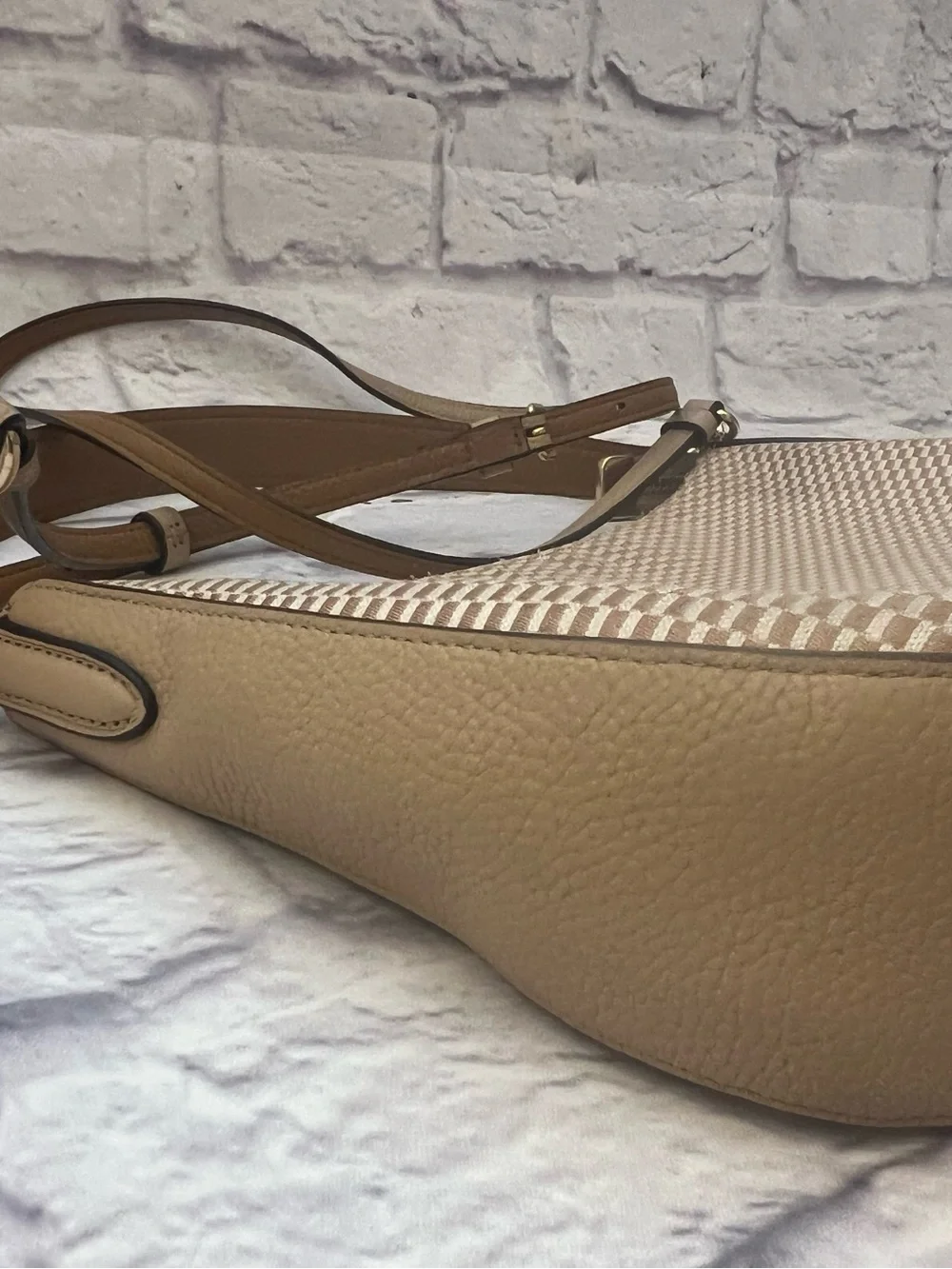 Coach Legacy Jacquard Sutton Crossbody Purse in Tan